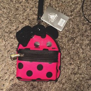 Loungefly Minnie mouse micro backpack wristlet *NEW*